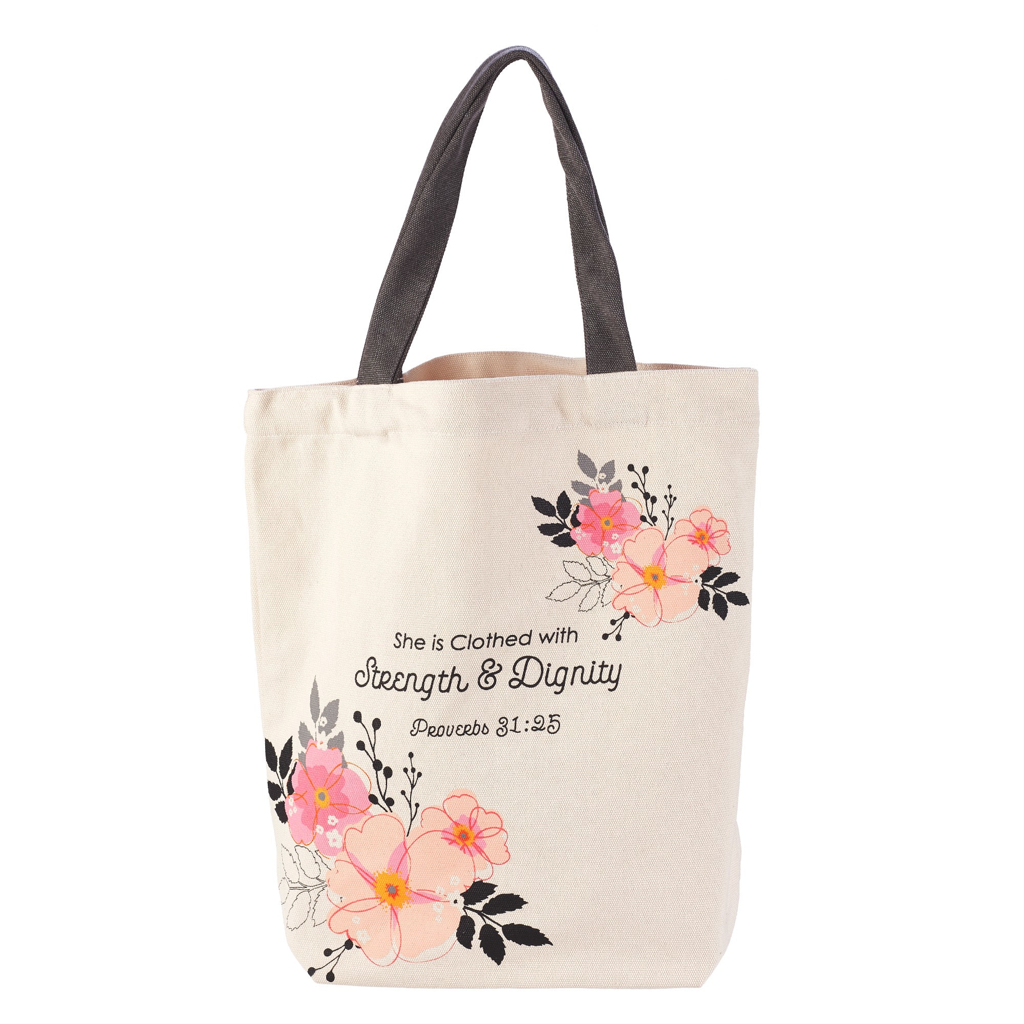 Image of Strength & Dignity Canvas Tote Bag – Proverbs 31:25 other