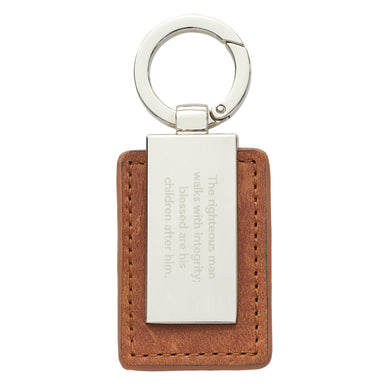 Image of Righteous Man Keyring in Tin - Proverbs 20:7 other