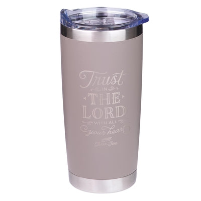 Image of Trust In The Lord Stainless  Steel Mug in Taupe - Proverbs 3:5 other