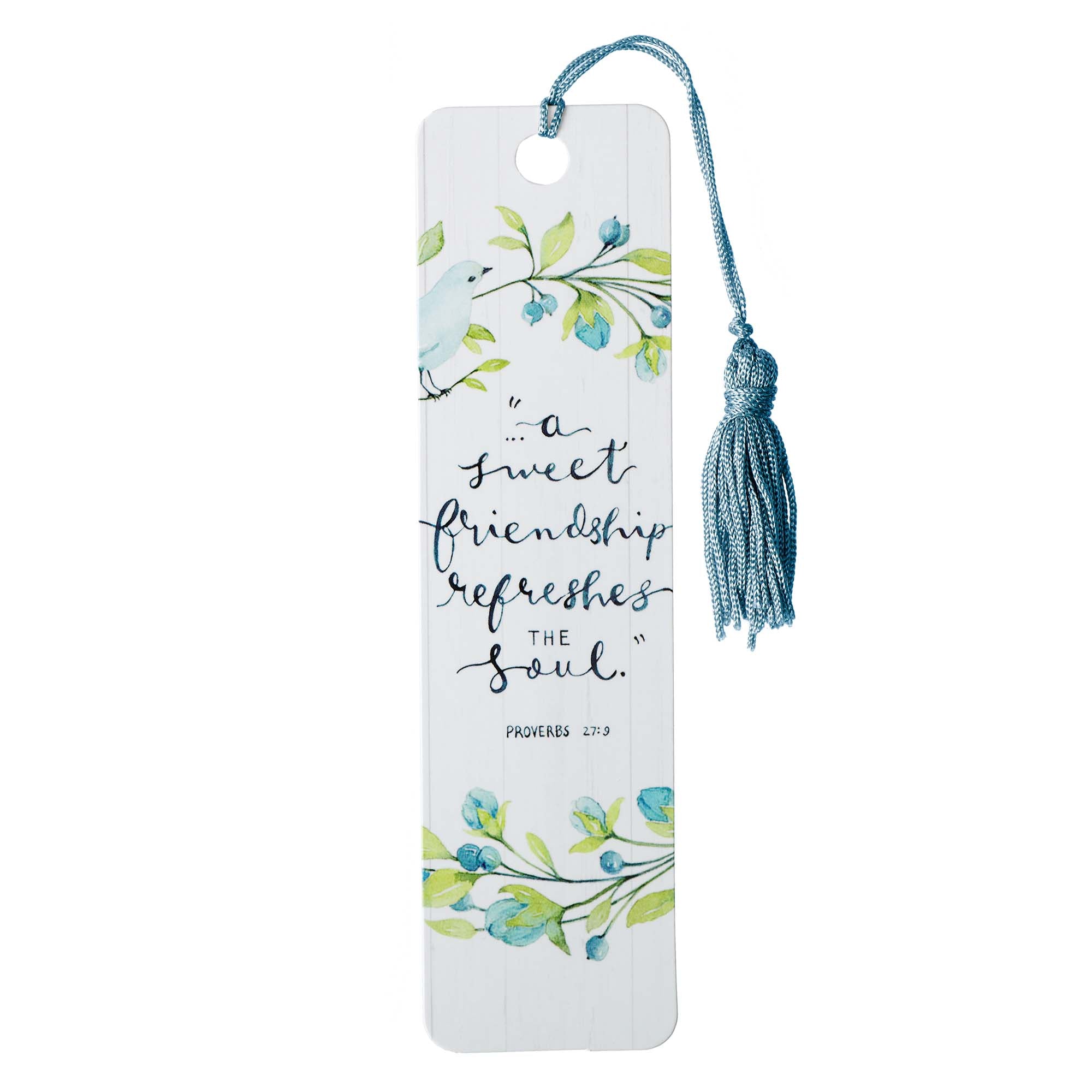 Image of Sweet Friendship Bookmark with Tassel - Proverbs 27:9 other