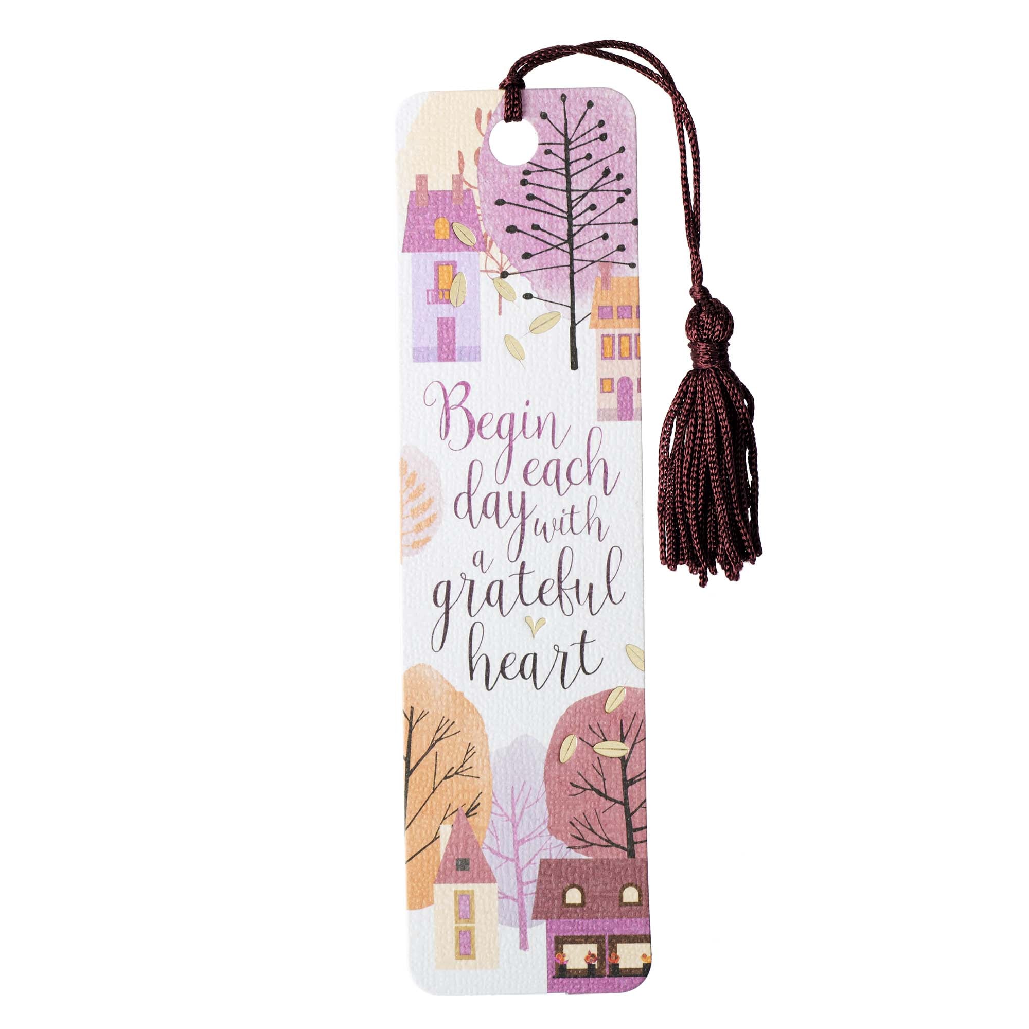 Image of Begin Each Day with a Grateful Heart Boomark with Tassel other