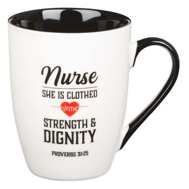 Image of Ceramic Strength & Dignity Nurse Coffee Mug - Proverbs 31:25 other