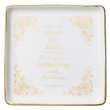 Image of When She Speaks Ceramic Trinket Tray - Proverbs 31:26 other