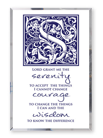 Image of Serenity Prayer Glass Plaque other