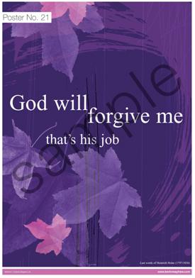Image of God will forgive me that's his job Poster other