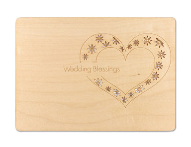 Image of Wedding Blessing Card, Maple Wood - Single other