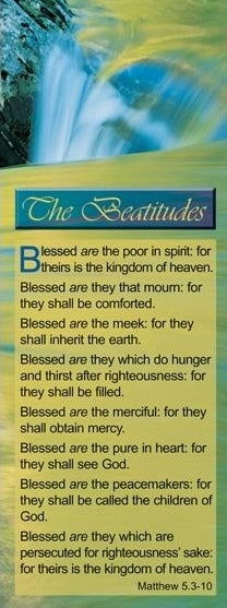 Image of Bible Passage Bookmarks: The Beatitudes - Matthew 5.3-10 other