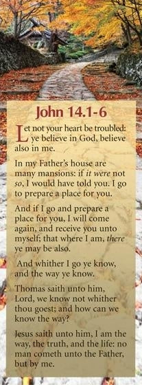 Image of Bible Passage Bookmarks: Let not your heart be troubled - John 14.1-6 other