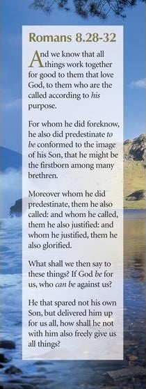 Image of Bible Passage Bookmarks: And we know that all things work together - Romans 8.28-32 other