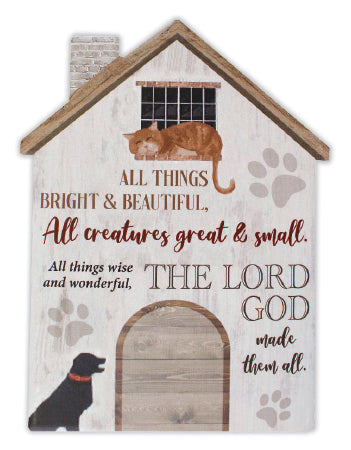 Image of All Things Bright and Beautiful House Plaque other