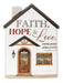 Image of Faith Hope Love House Plaque other