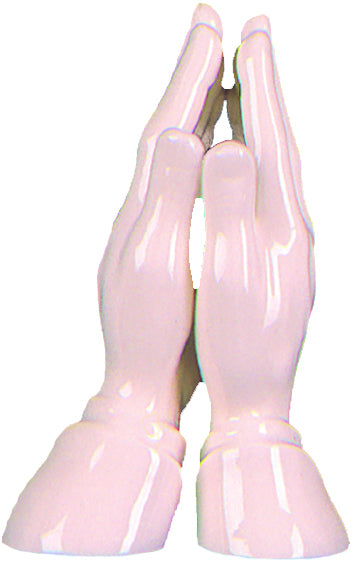 Image of Praying Hands:  Cream Ceramic 6.5 Inches other