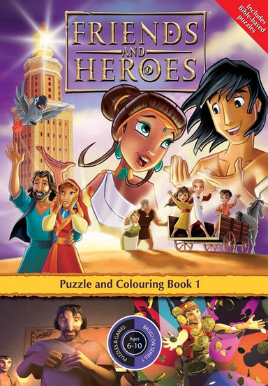 Image of Friends and Heroes Puzzle and Colouring Book 1 other