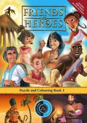 Image of Friends and Heroes Puzzle and Colouring Book 3 other