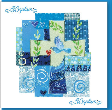 Image of Baptism Blue Cross Greetings Card other