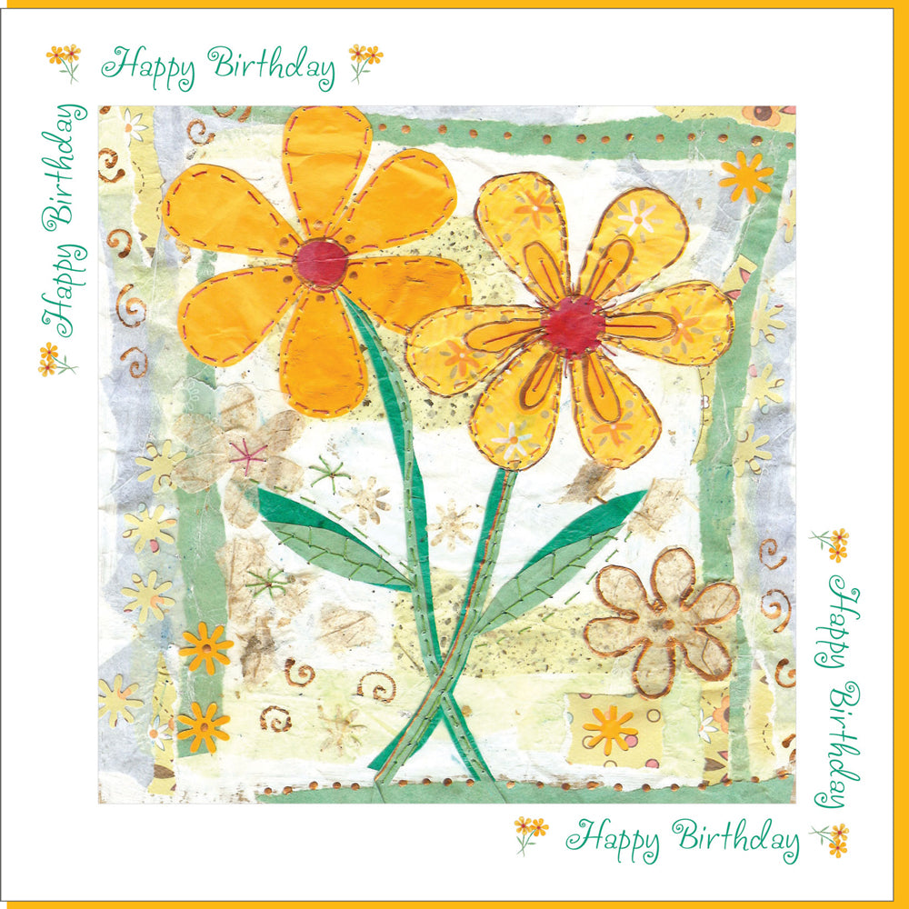 Image of Birthday Yellow Flowers Greetings Card other