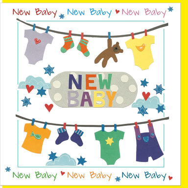 Image of New baby washing line  Greetings Card other