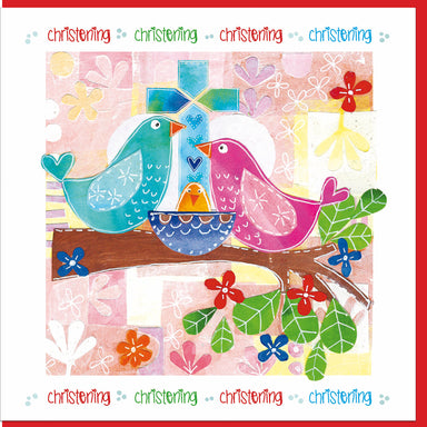 Image of Christening birds Greetings Card other