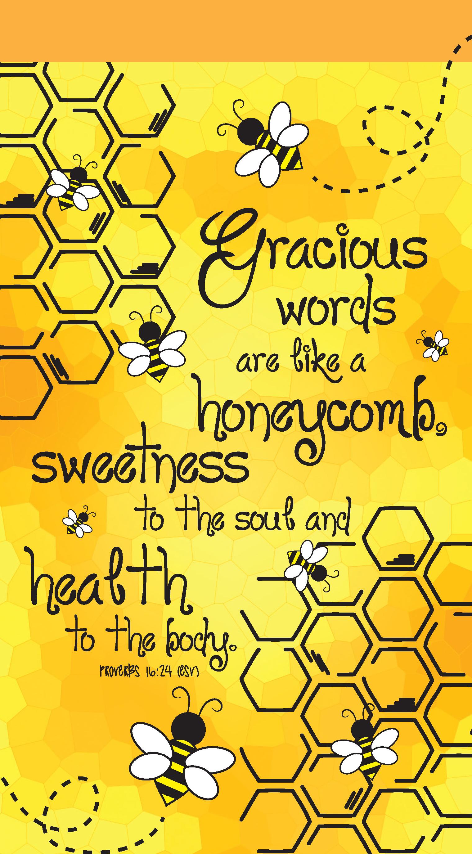 Image of Gracious words like honeycomb jotter notepad other