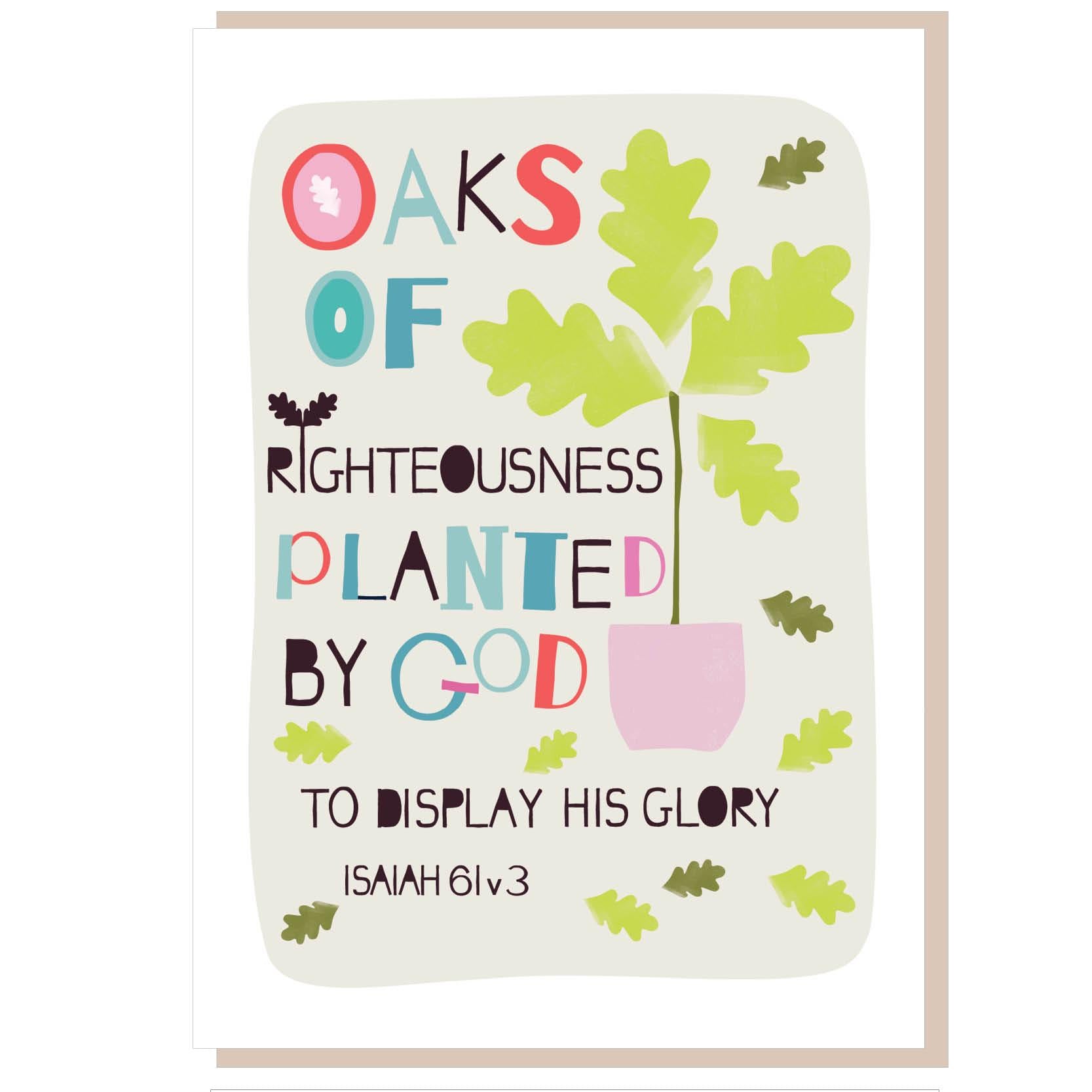 Image of Oaks of righteousness Greetings Card other