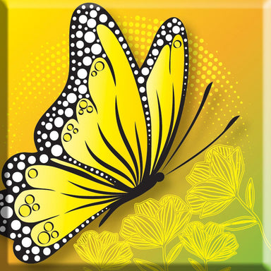 Image of Yellow butterfly magnet other