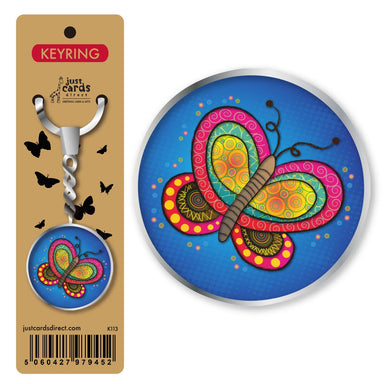 Image of Colourful butterfly Keyring other