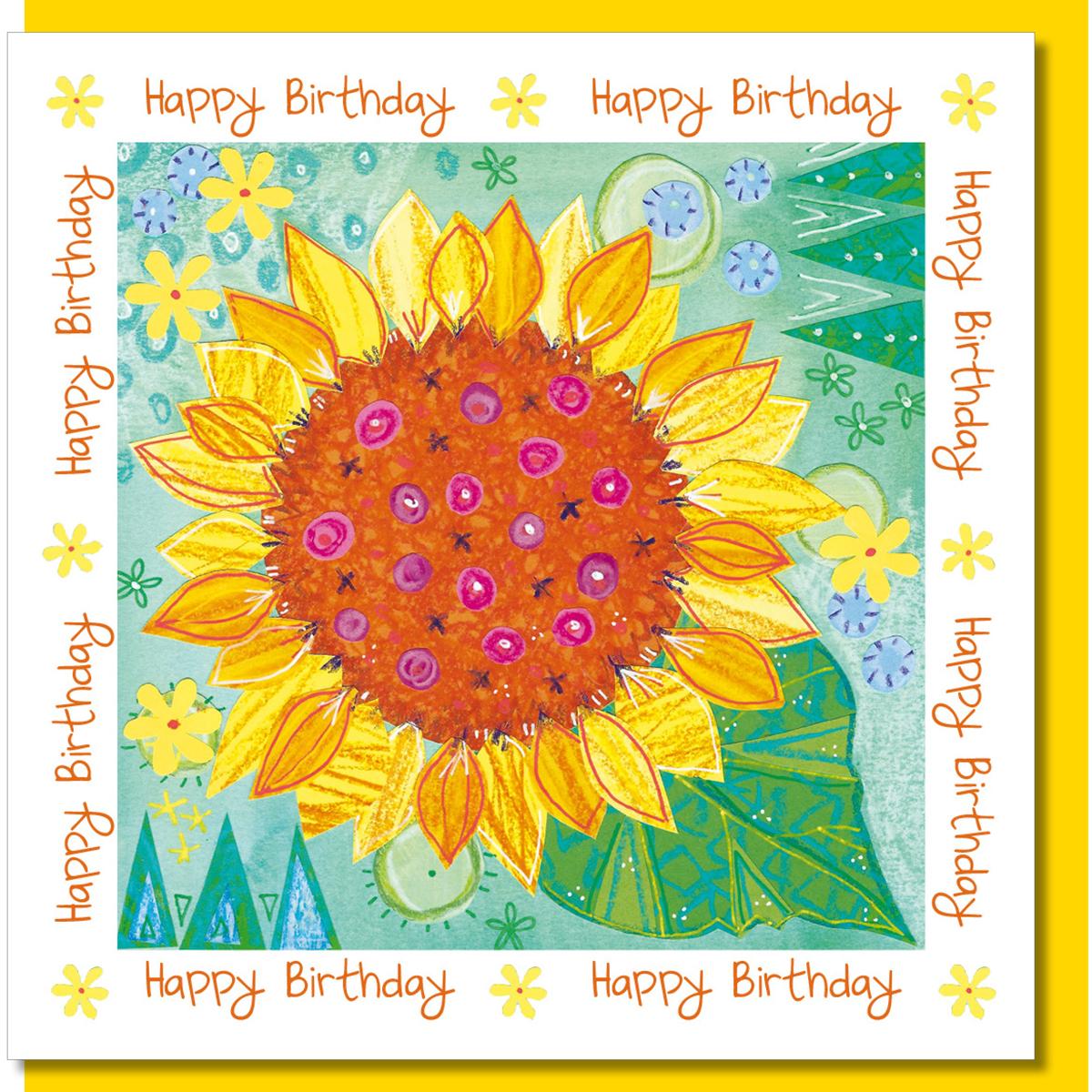 Image of Birthday sunflower Greetings Card other