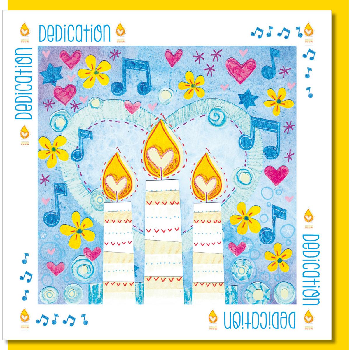 Image of Dedication candle & music Greetings Card other