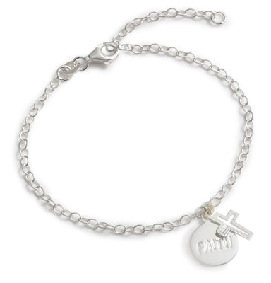 Image of Sterling silver Faith & Cross Bracelet other