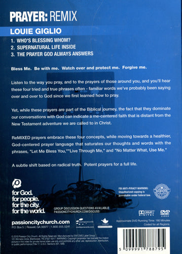 Image of Prayer: Remix DVD other