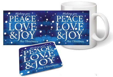 Image of Peace Love and Joy Mug and Coaster Set other