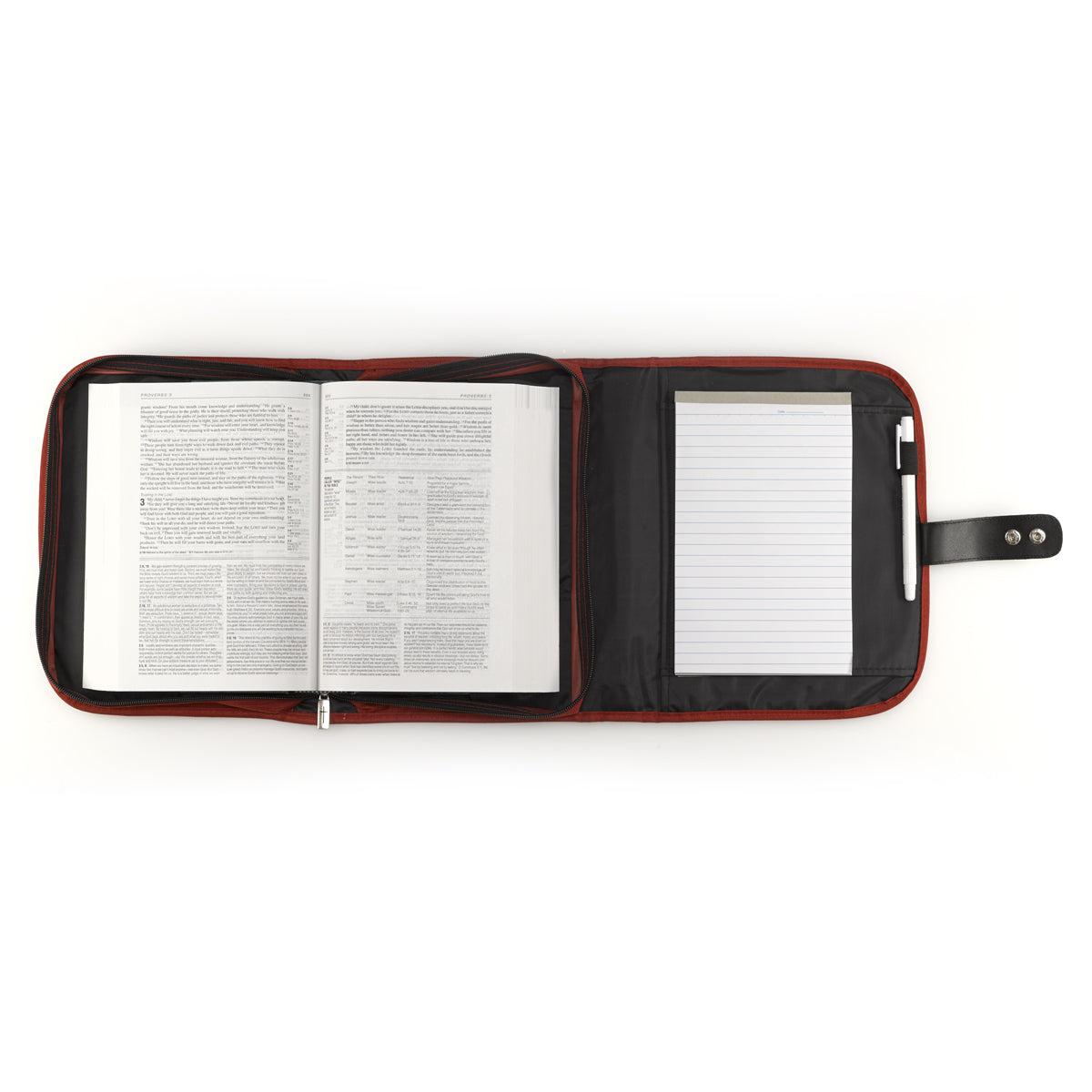 Image of Three-Fold Organizer (Red) Polyester Bible Cover- Large  other