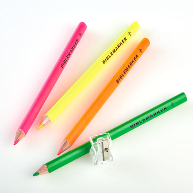 Image of 4 Piece Assorted Colors Jumbo Bible Highlighters with Sharpener other