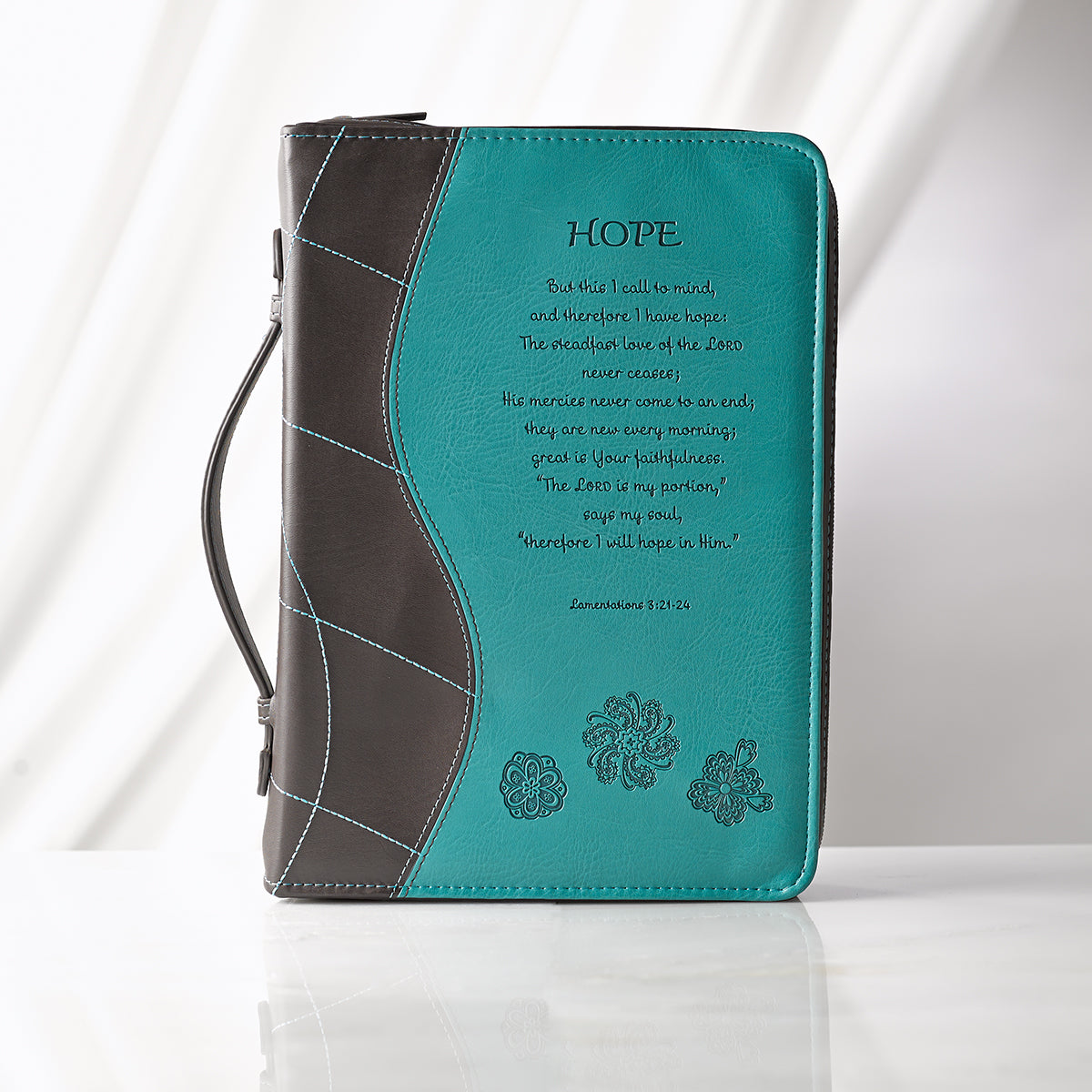 Image of "Hope" (Turquoise) LuxLeather Bible Cover- Large  other