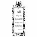 Image of "All Things are Possible" (Black & White) Magnetic Bookmark other