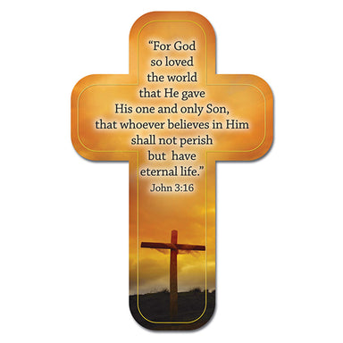 Image of "John 3:16" Paper Cross Bookmark Pack of 12 other