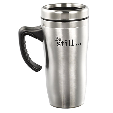Image of Be Still and Know  Stainless Steel Travel Mug With Handle - Psalm 46:10 other
