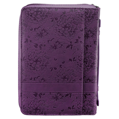 Image of Phil. 4:13 (Purple/Floral) LuxLeather Bible Cover- Large other