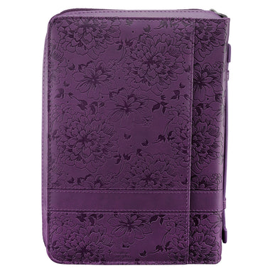 Image of Phil. 4:13 (Purple/Floral) LuxLeather Bible Cover, Medium other
