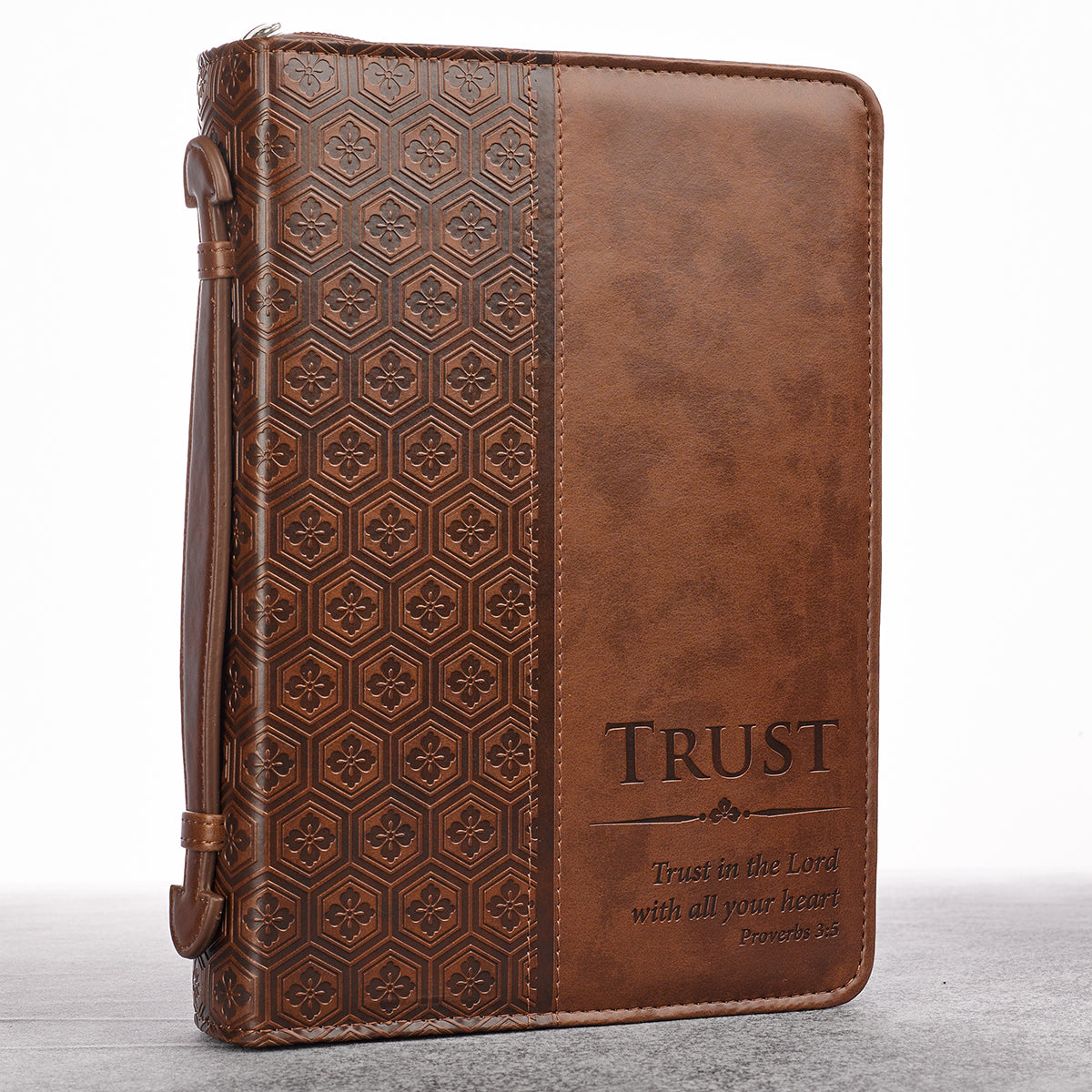 Image of Trust Brown Imitation Leather Bible Cover - Large other