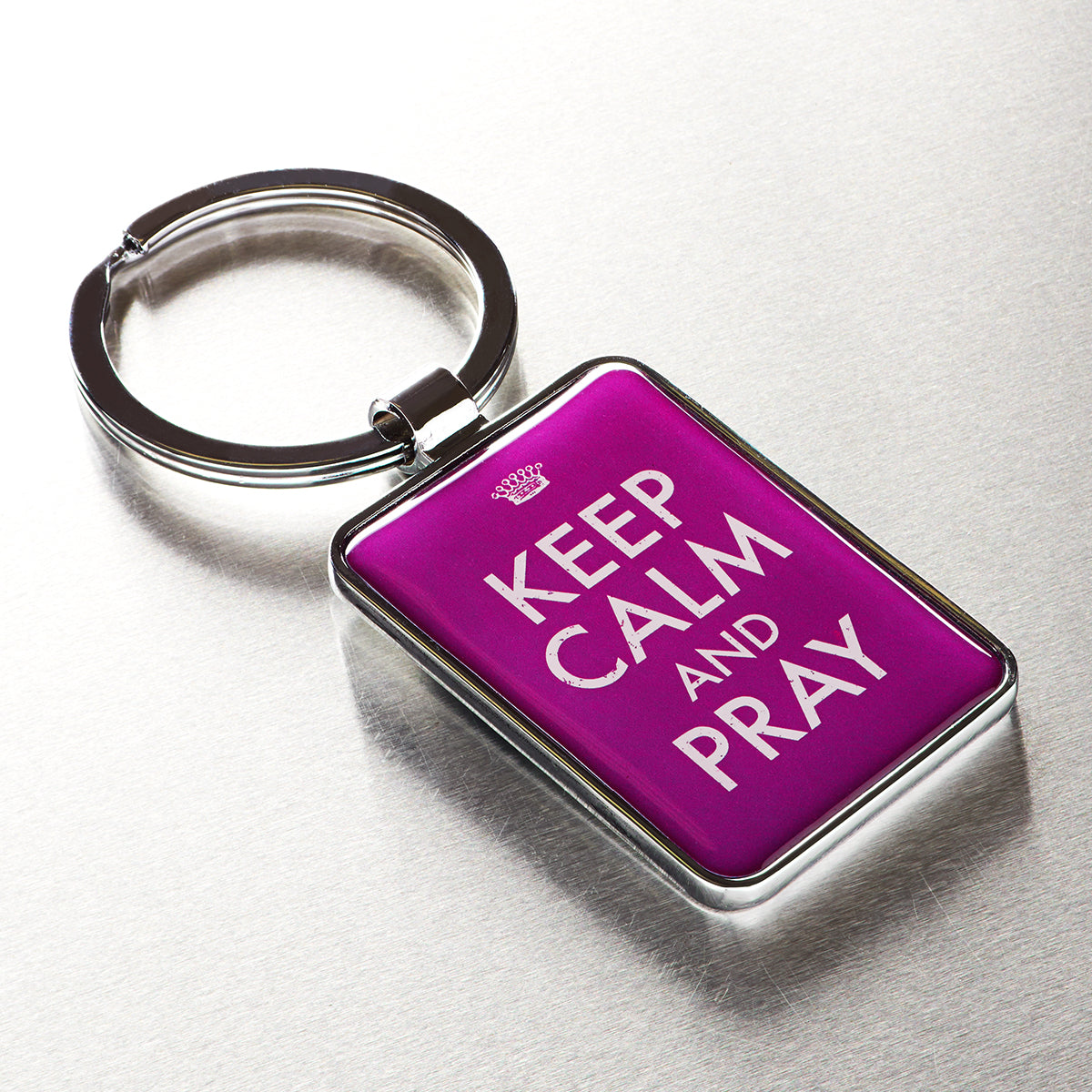 Image of Keep Calm and Pray Metal Keyring other