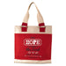 Image of Retro Blessings "Hope" Red Canvas Tote Bag - Hebrews 6:19 other
