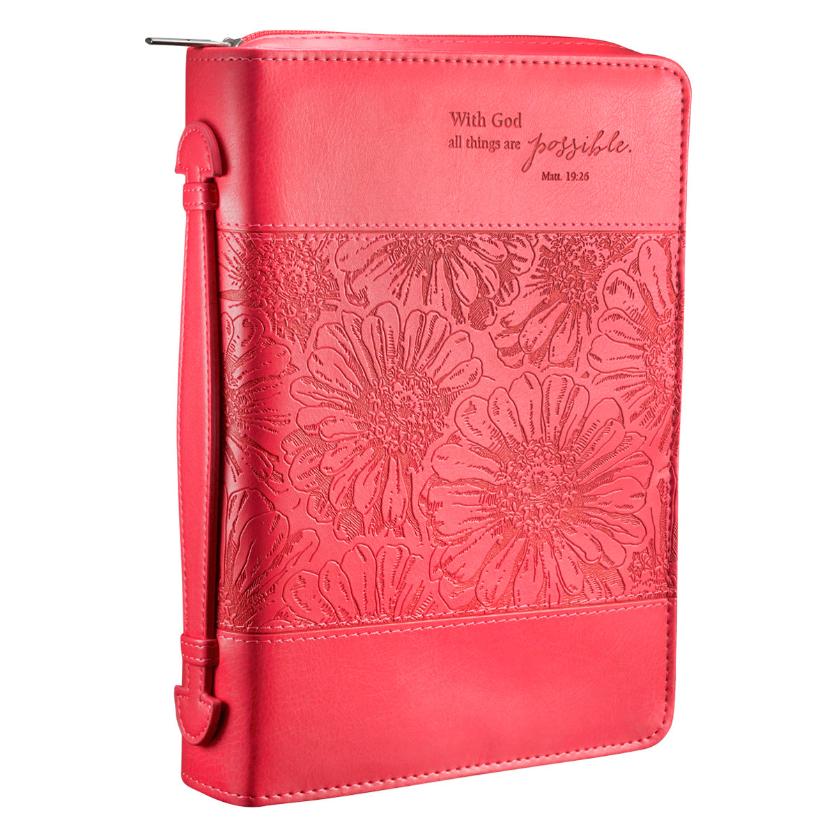 Image of "All Things Are Possible" (Pink) LuxLeather Medium Bible Cover other