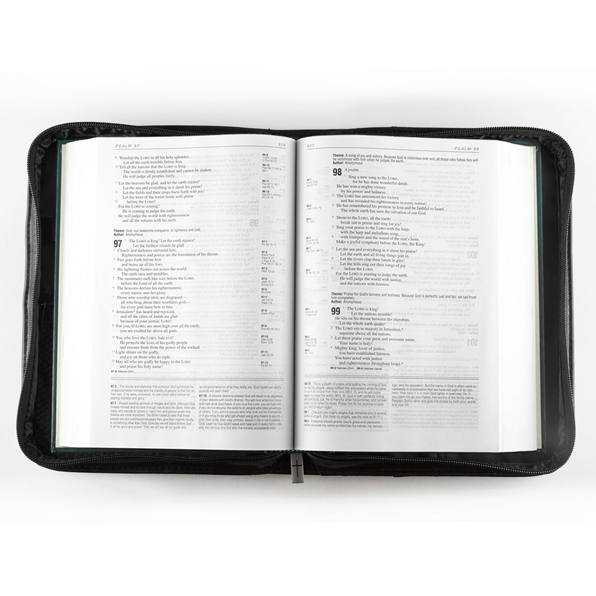 Image of "Faith" Badge (Black) Classic LuxLeather Bible Cover- Large other