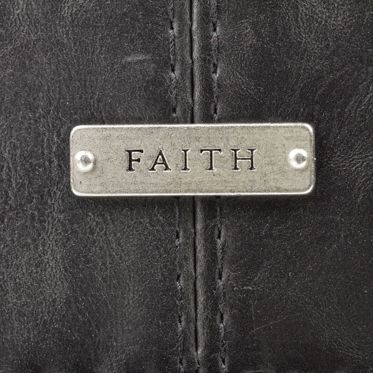 Image of "Faith" Badge (Black) Classic LuxLeather Bible Cover- Large other