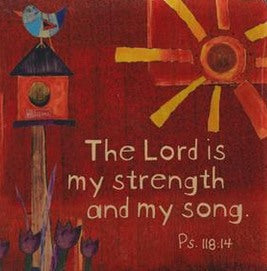 Image of Lord is My Strength Ps 118:14 Wood Magnet other