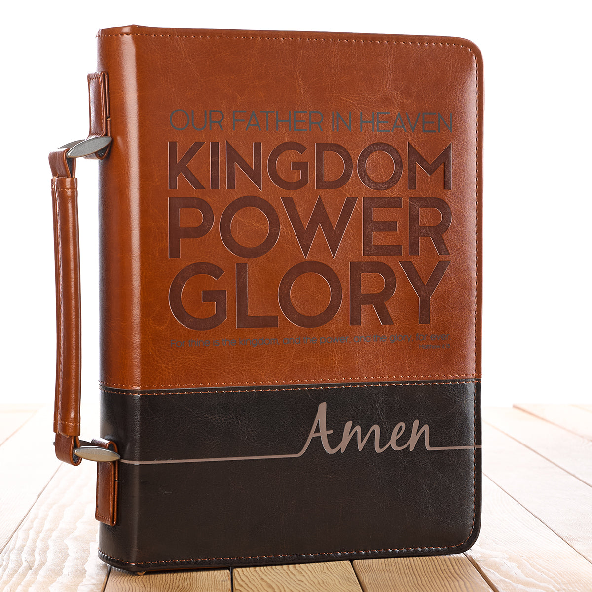 Image of Bible Cover Large Brown - The Lord's Prayer - Imitation Leather other