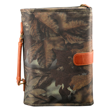 Image of Tri-Fold Camo Bible with tan Way-Truth-Life Badge other
