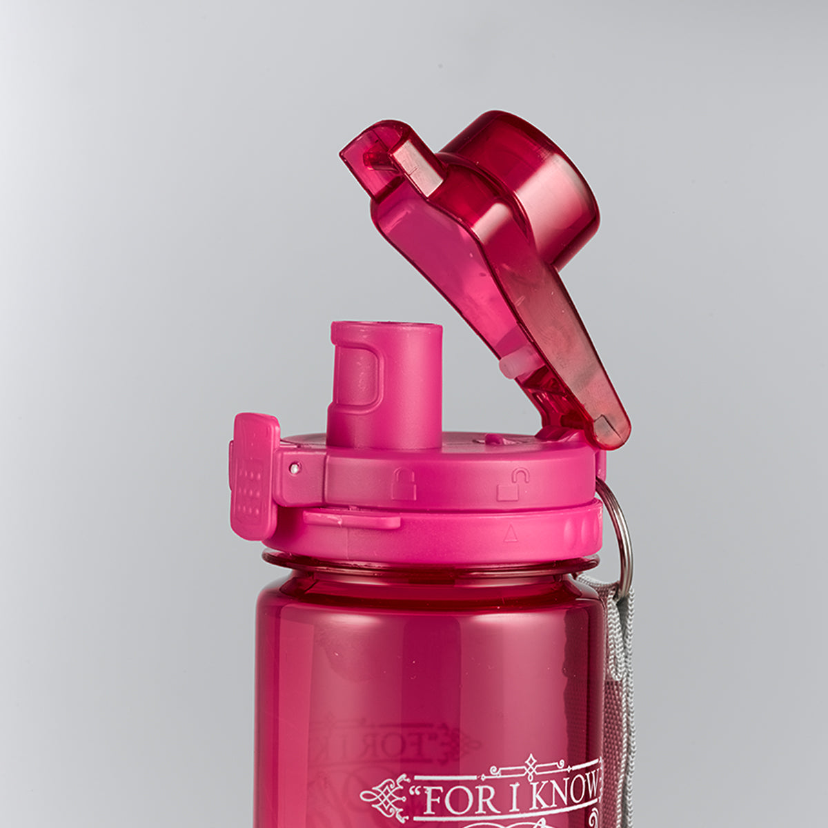 Image of I Know the Plans in PinkPlastic Water Bottle  - Jeremiah 29:11 other