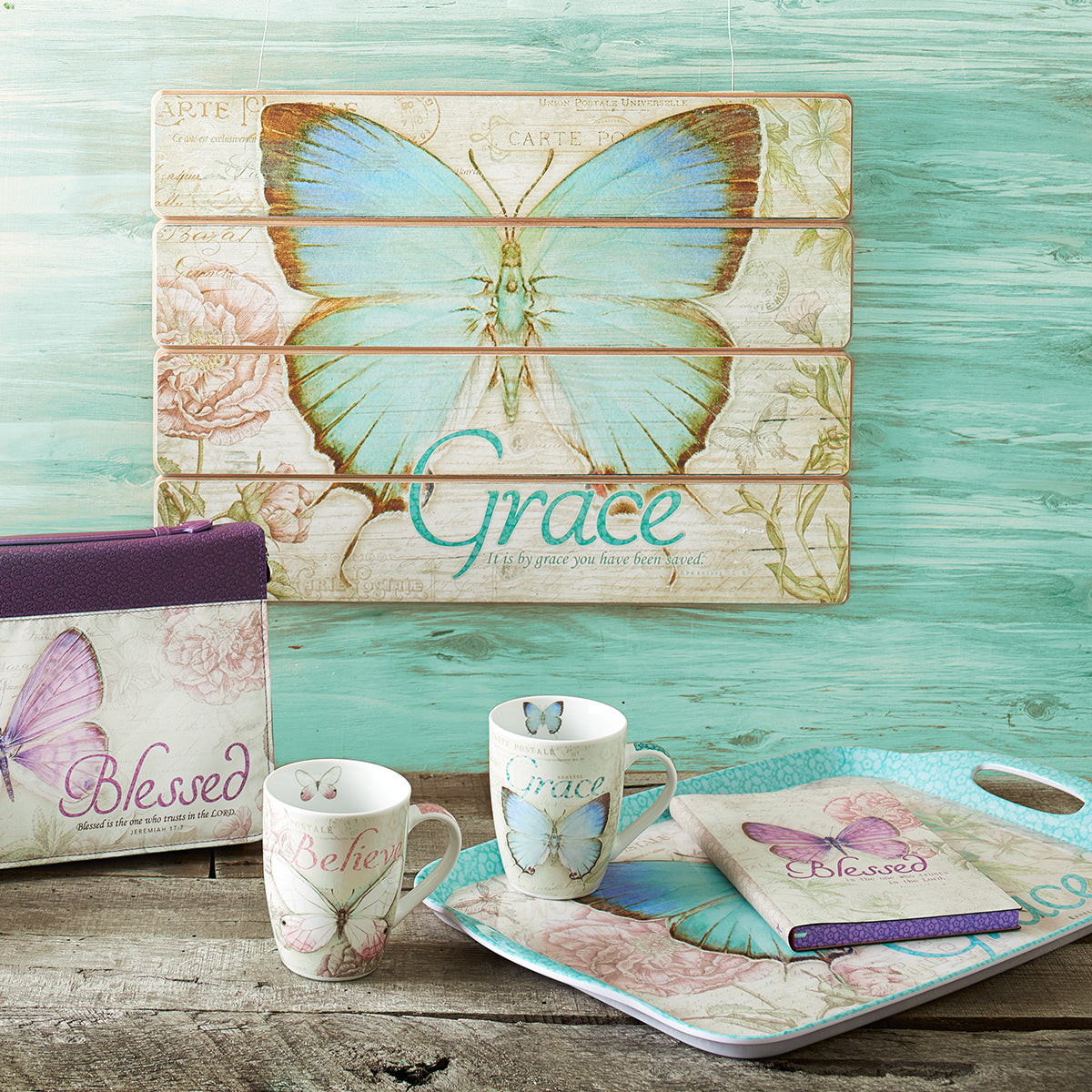 Image of Wall Plaque-Butterfly Blessings/Grace other